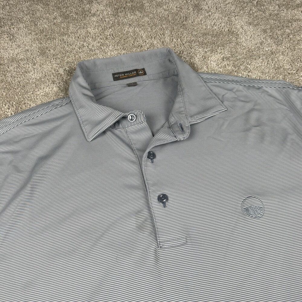 Peter Millar Summer Comfort Polo Shirt Mens Medium The Cliffs Golf Club Striped